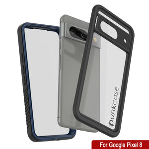 Google Pixel 8  Waterproof Case, Punkcase [Extreme Series] Armor Cover W/ Built In Screen Protector [Navy Blue]