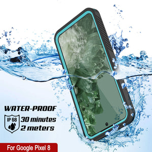 Google Pixel 8  Waterproof Case, Punkcase [Extreme Series] Armor Cover W/ Built In Screen Protector [Teal]