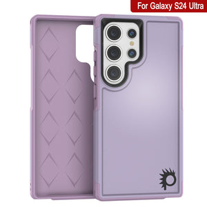 PunkCase Galaxy S24 Ultra Case, [Spartan 2.0 Series] Clear Rugged Heavy Duty Cover [Lilac]