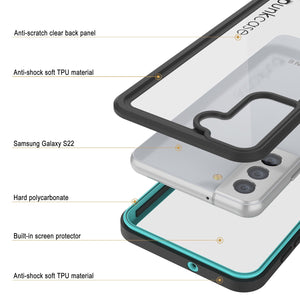 Galaxy S22 Water/ Shock/ Snowproof [Extreme Series]  Screen Protector Case [Teal]