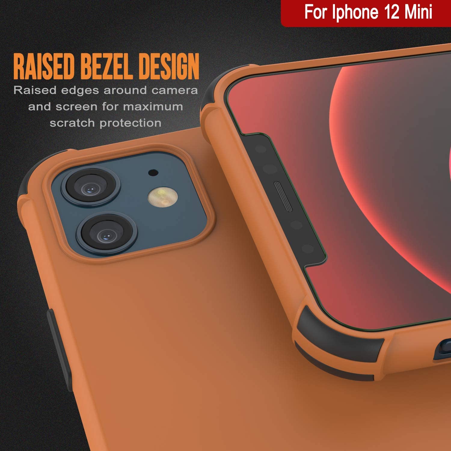 Punkcase Protective & Lightweight TPU Case [Sunshine Series] for iPhone 12 Mini [Orange]