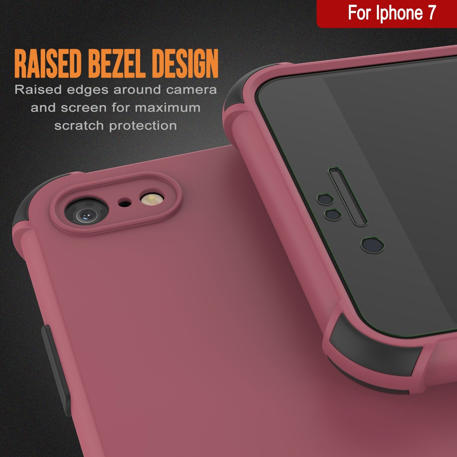 Punkcase Protective & Lightweight TPU Case [Sunshine Series] for iPhone 7 [Rose]