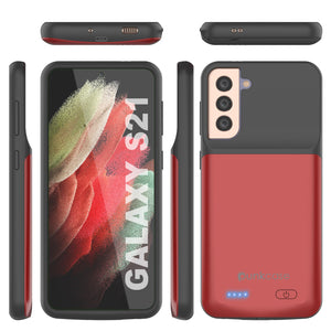 PunkJuice S21 Battery Case Red - Portable Charging Power Juice Bank with 4800mAh